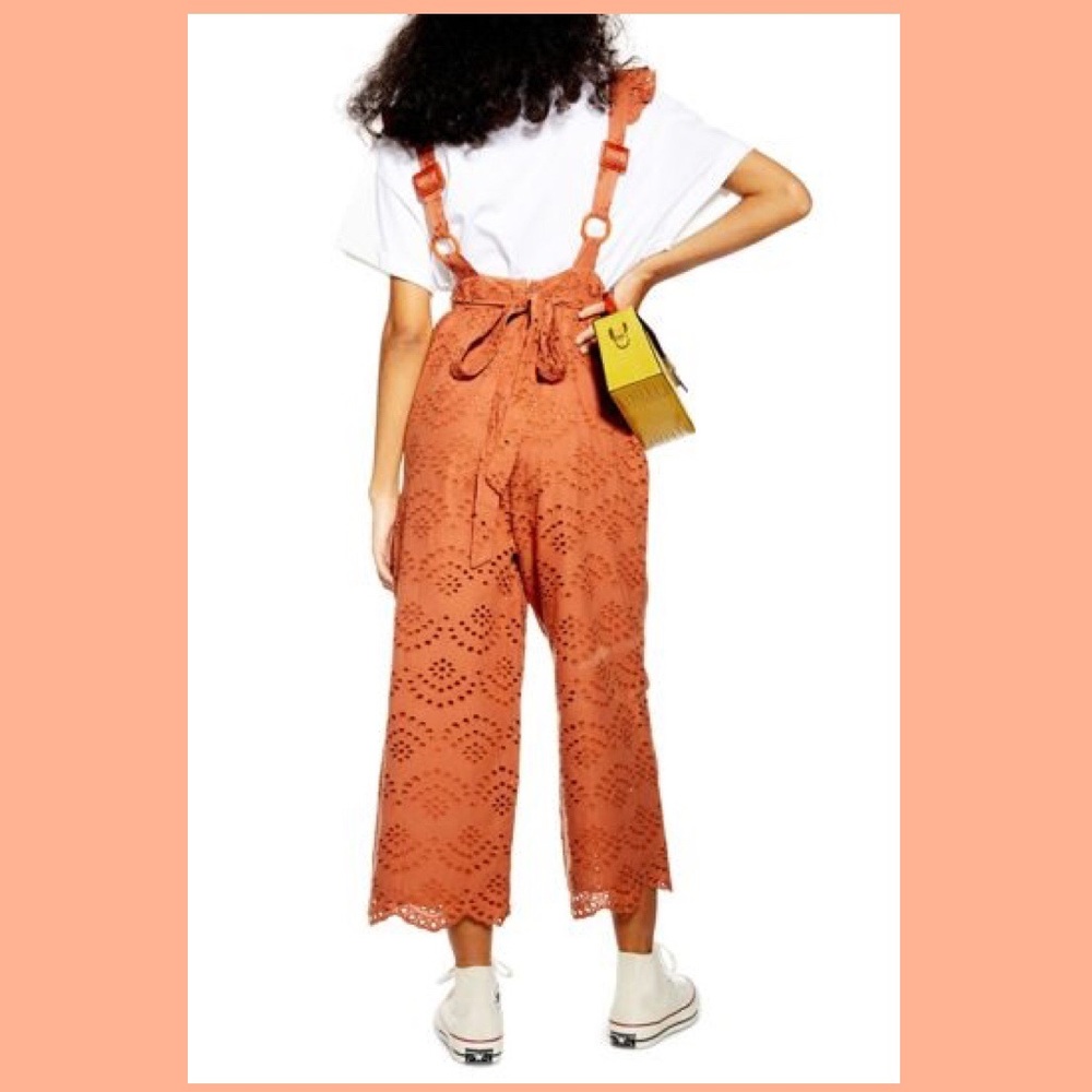 Topshop Embroidered Ruffle Jumpsuit - Picture 3 of 6